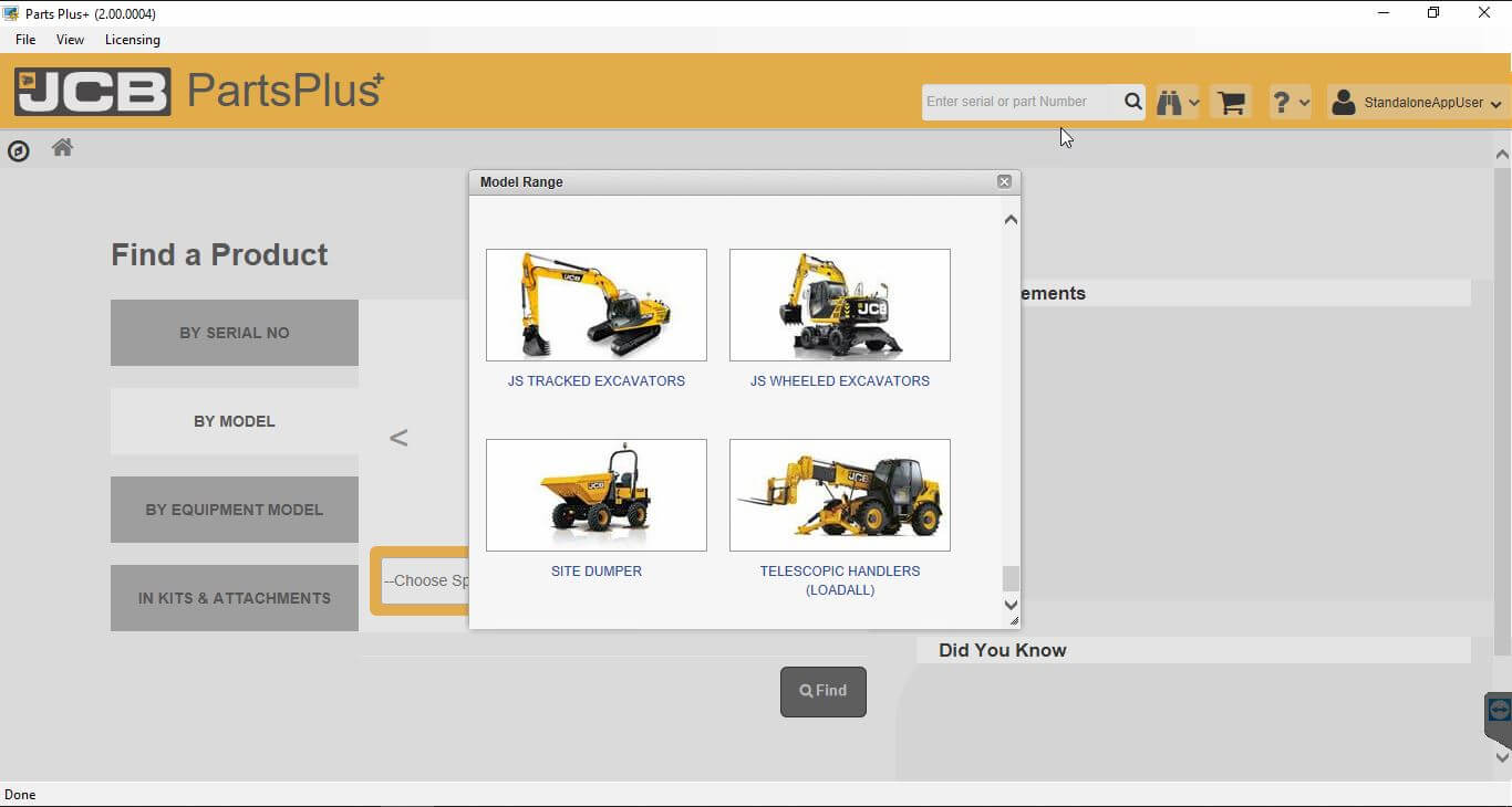 JCB Parts and Repair Software