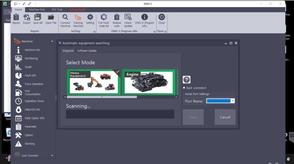 Doosan diagnostic software