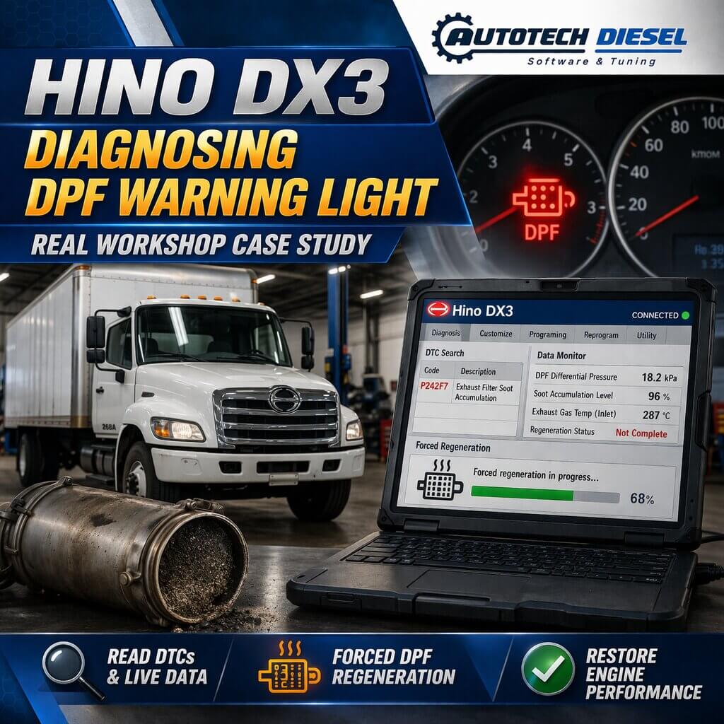 Hino DPF Warning Light ON
